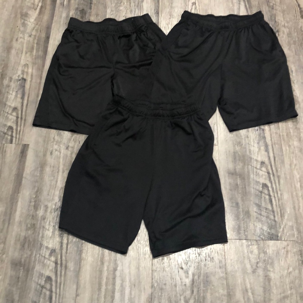 3 black shorts